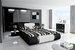 Komplett Schlafzimmer NOVALIS Hochglanz schwarz / weiß